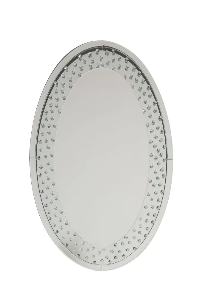 Nysa Mirrored & Faux Crystals Wall Decor Luxury Home Accent Piece