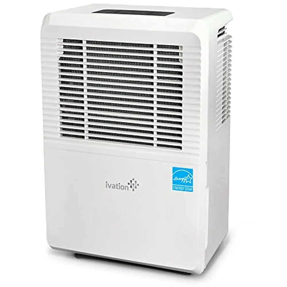 Ivation 70 Pint Energy Star Dehumidifier - Large-Capacity Spaces Up To 4,500 Sq Ft - Includes Smart Humidistat, Hose Conne...