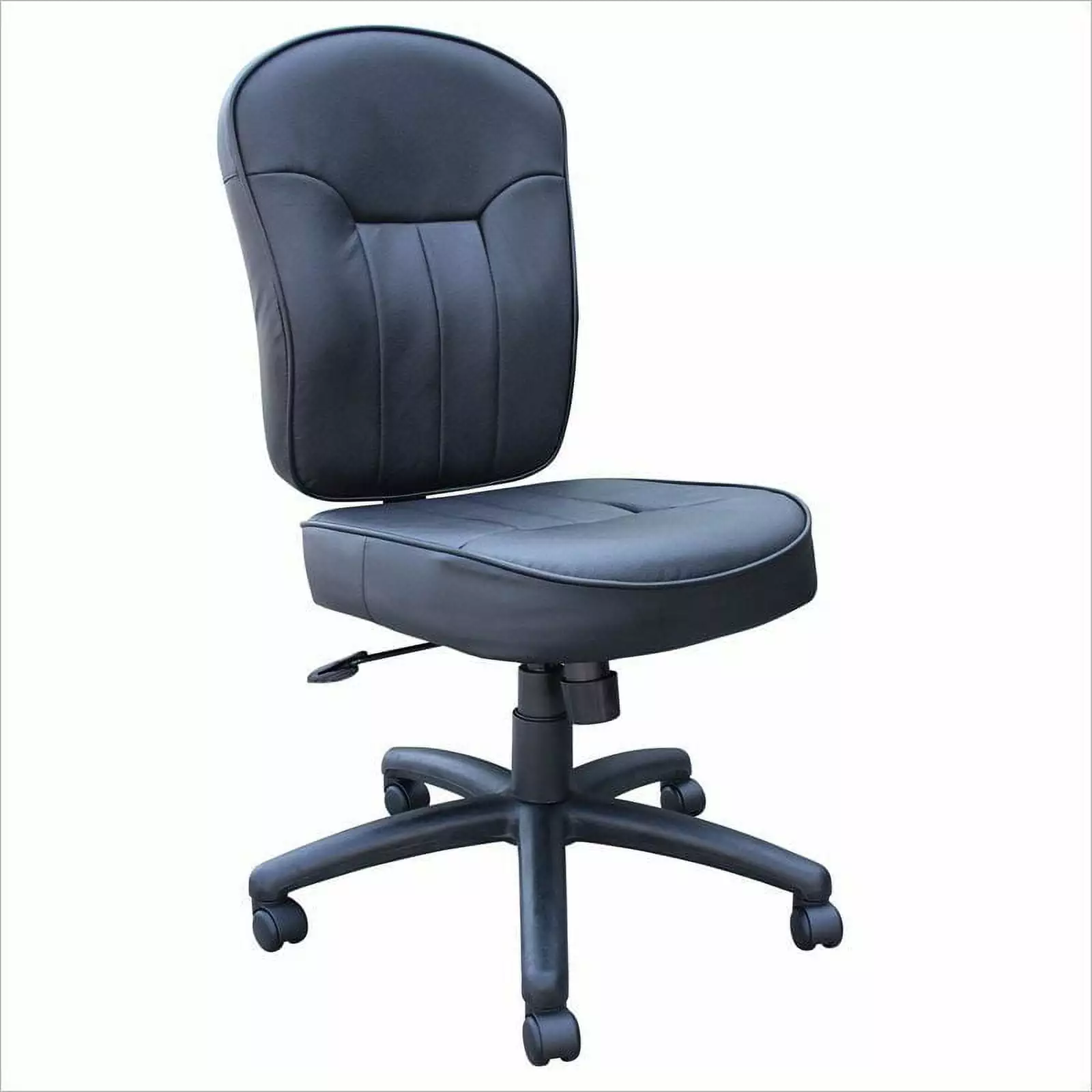 Atlin Designs Modern Black Leather Task Chair, Adjustable Swivel Computer Desk Chair Home Office