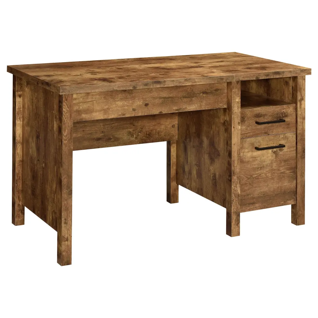 Delwin Lift Top Office Desk File Cabinet Antique Nutmeg Writing Desk