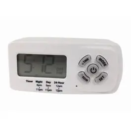 24-Hour Preset Digital Timer LCD Display Home Appliances Woods