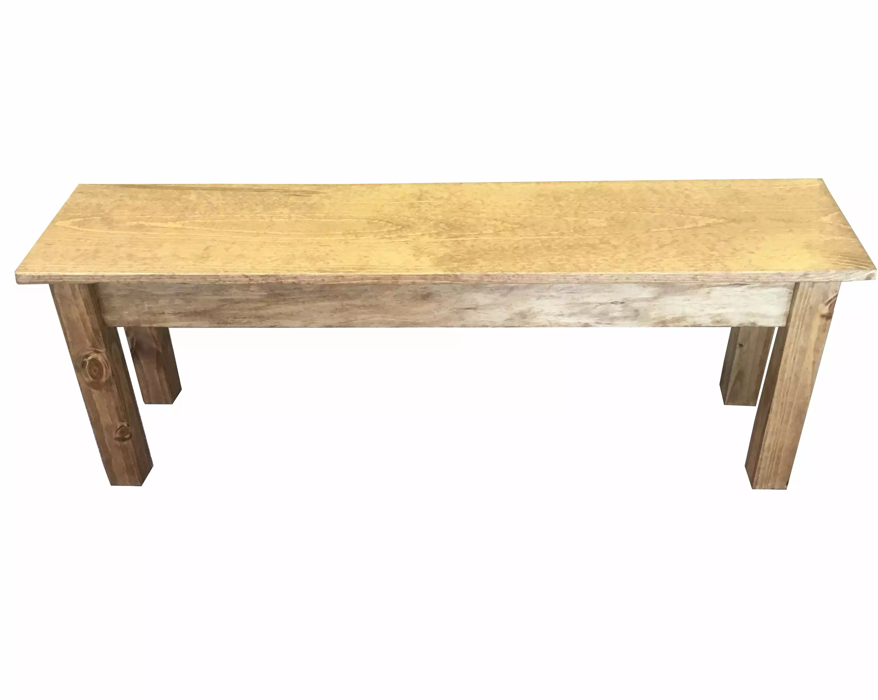 YORKSHIRE BENCH-66 Solid Wood Rustic Farmhouse Bench Dining Room or Entryway Benches Ezekiel and Stearns