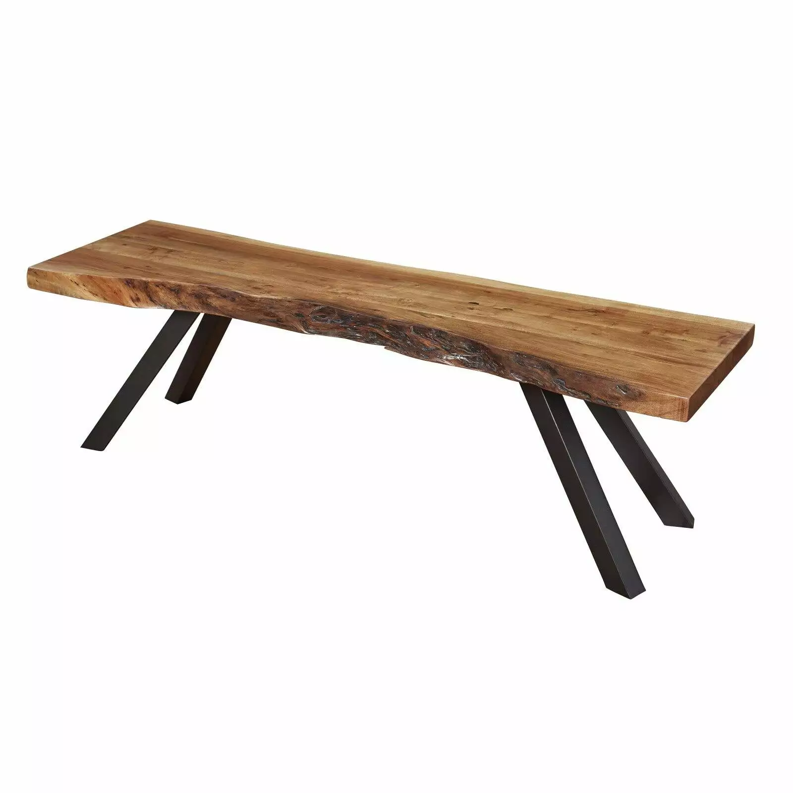 Modus Reese Solid Wood Dining Bench Natural Acacia Modern Kitchen Bench Benches Modus Furniture
