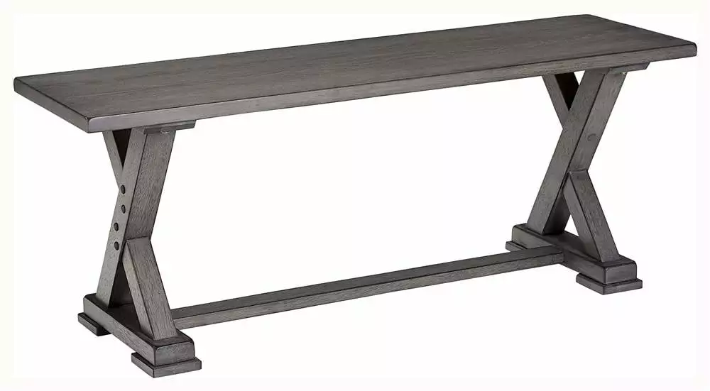 Progressive Furniture Fiji Wood Dining Bench Harbor Gray - Solid Wood Kitchen Bench Modern Design Benches