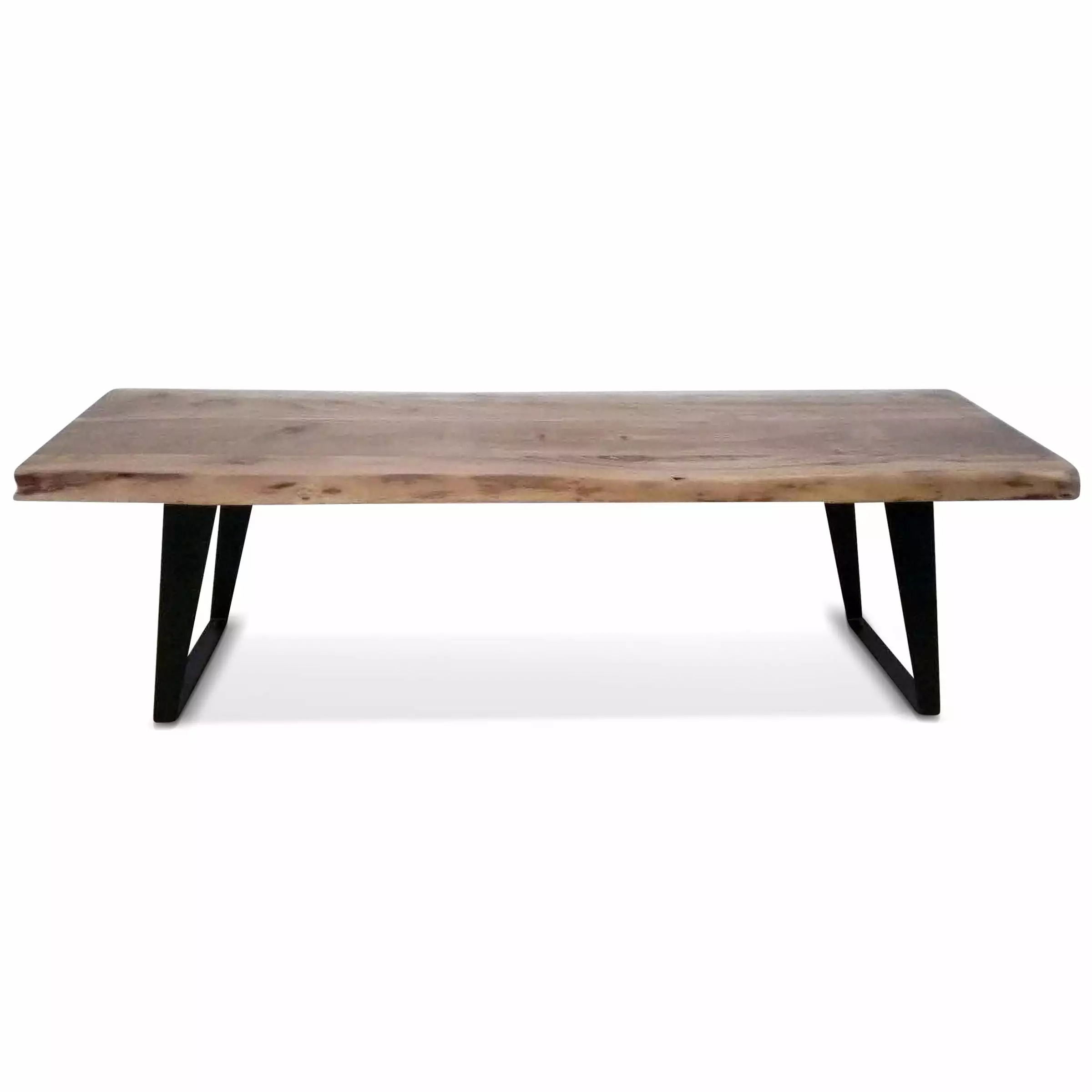 Logan Live Edge Bench Black Iron Legs - Wood and Black Finish Dining Room or Entryway Benches STYLECRAFT