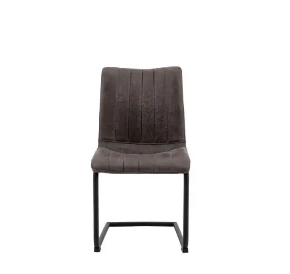 Edington Adjust 2 Dining Chairs - Faux Grey Leather