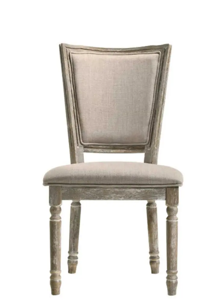 Acme Furniture Gabrian Reclaimed Gray Side Chair Set 2 60172 Rustic Dining Chairs