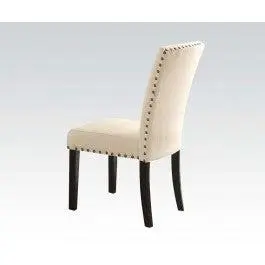 Acme Nolan Side Chair Set 2 Linen and Weathered Black - Dining Chairs
