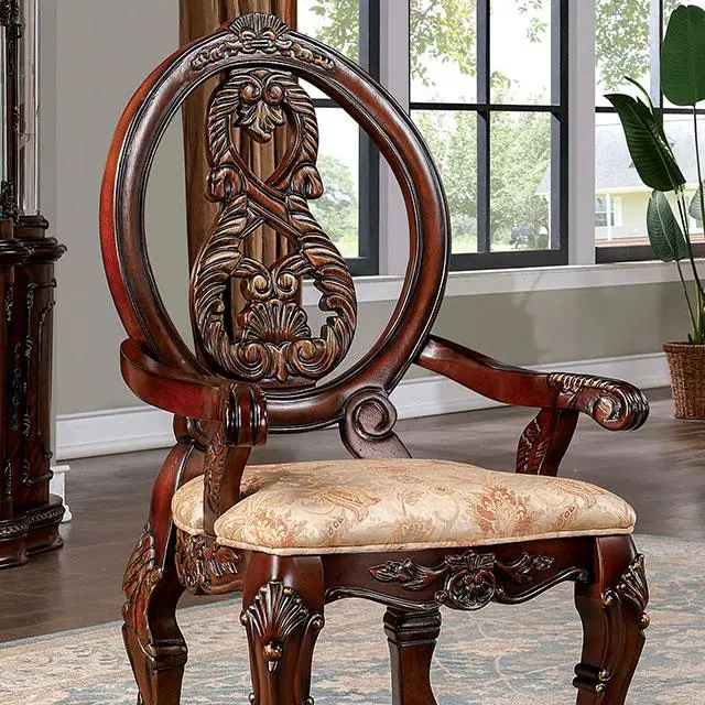 Normandy Arm Chair Upholstered Dining Chair Accent Chair