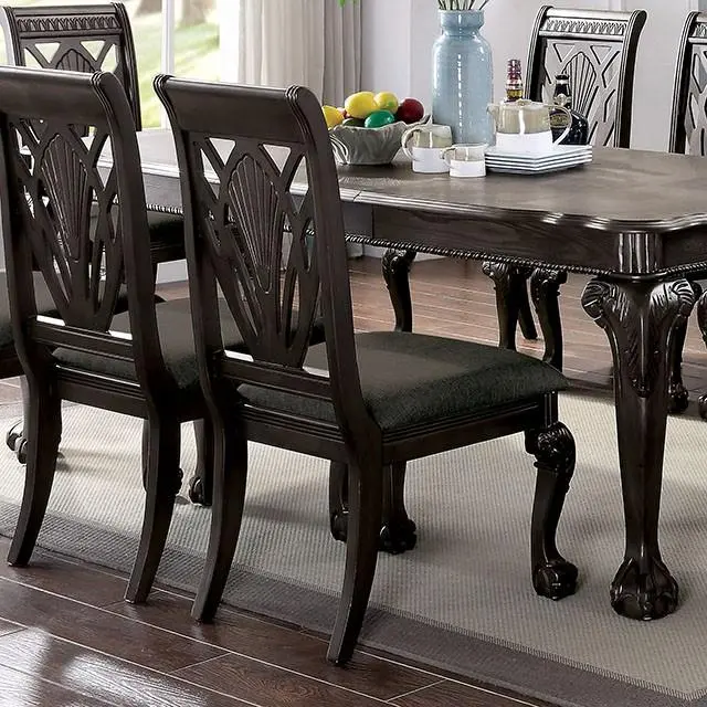Petersburg Dark Gray Side Chair Set 2 - Modern Dining Chairs