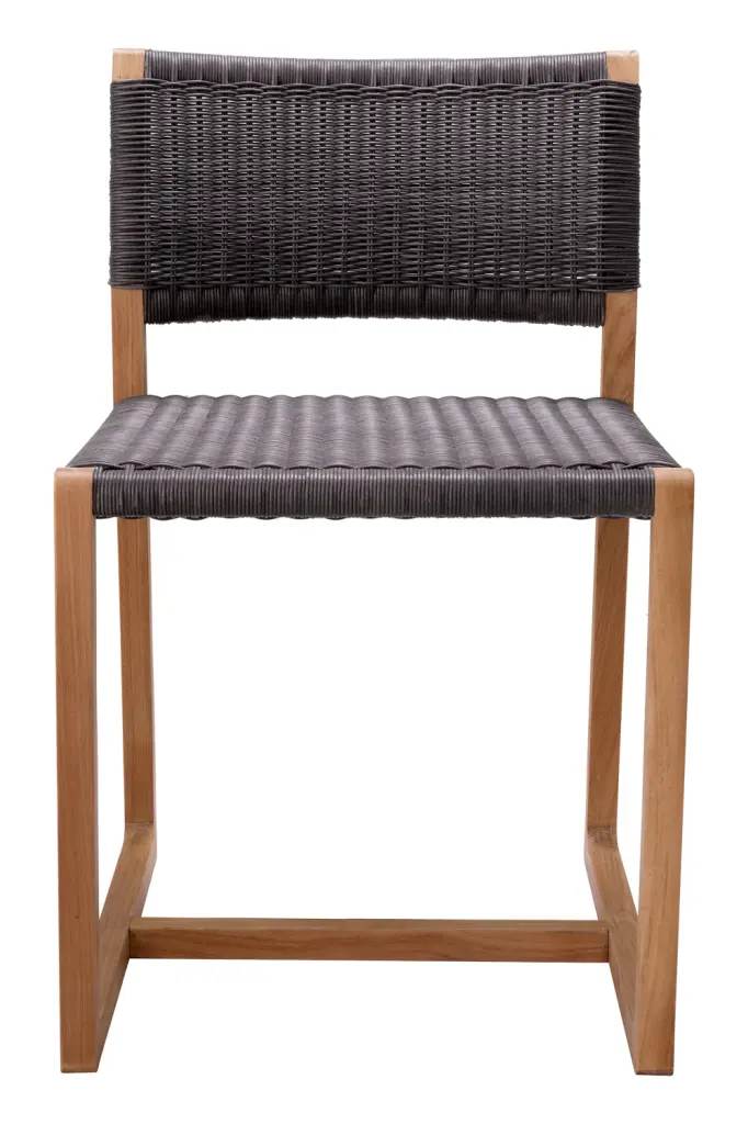 Wooden Weave Outdoor Dining Chair Eichholtz Griffin Garden Furniture