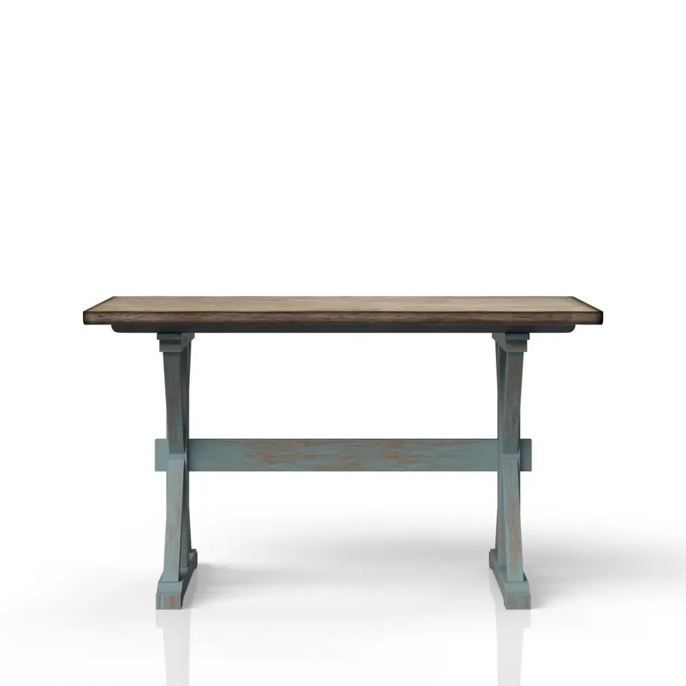 X Based Counter Height Dining Table - Aqua Azure