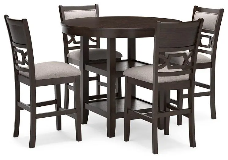 Langwest Counter Height Dining Table and 4 Barstools Set 5