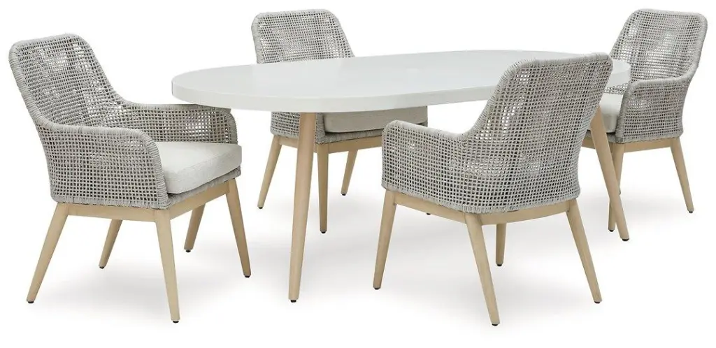 Seton Creek Outdoor Dining Set Table and Chairs Patio Furniture