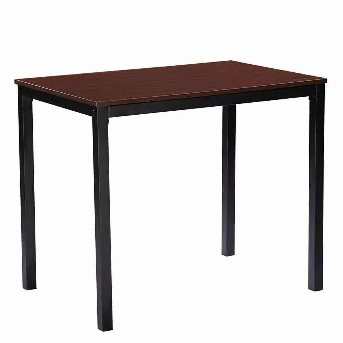 Simple Wood Grain 75cm High Three-Piece Dining Table And Chair Set Light Walnut YTTX