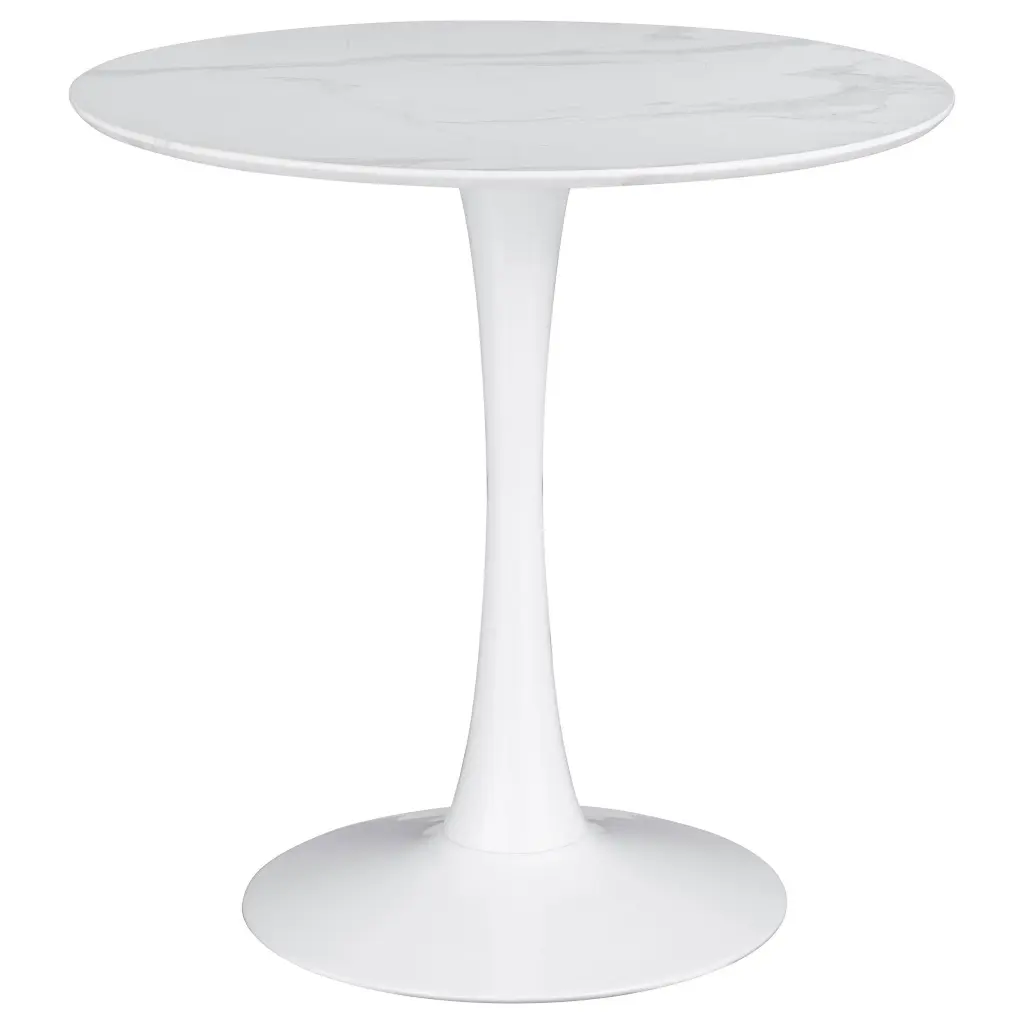 Arkell 30-inch Round Pedestal Dining Table White Small Kitchen Table