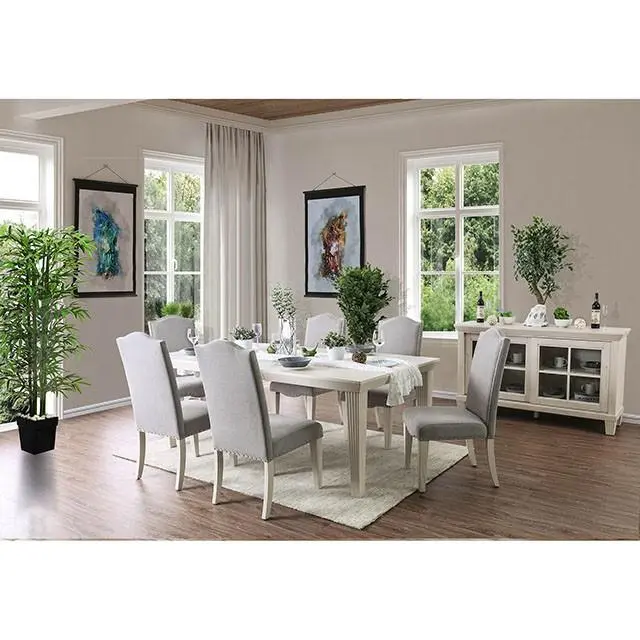 Daniella Antique White Dining Table Kitchen and Dining Room