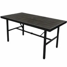Nantucket Patio Dining Table Steel 40 x 72-Inch Outdoor Entertaining Four Seasons Courtyard