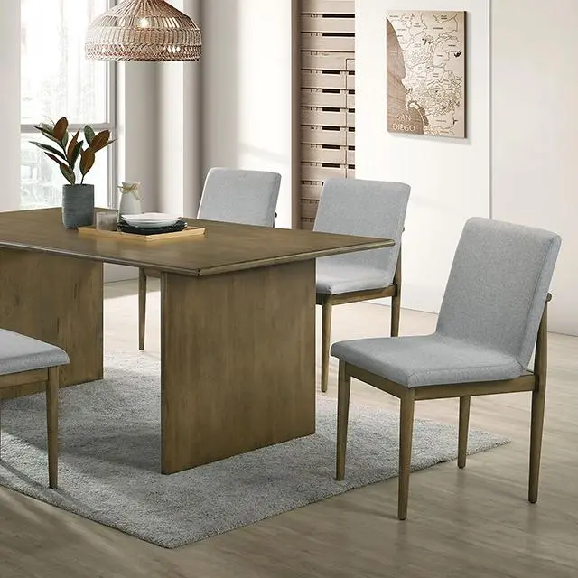 ST GALLEN Dining Table Natural Tone Light Gray Modern Kitchen Furniture