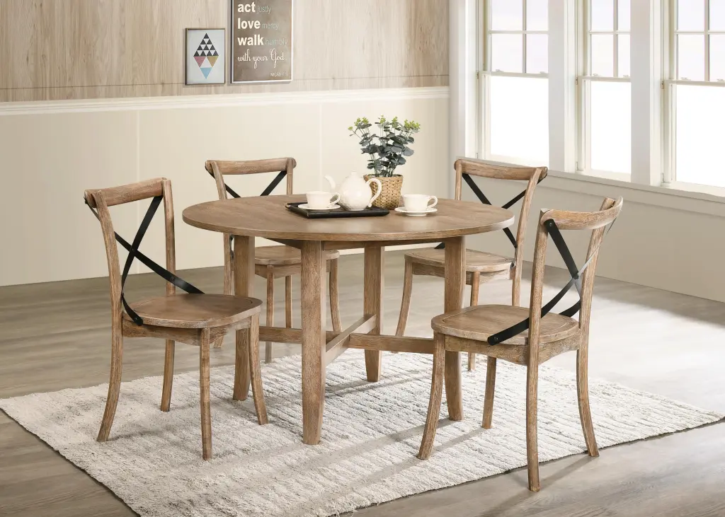 Kendric Rustic Oak Dining Table 8
