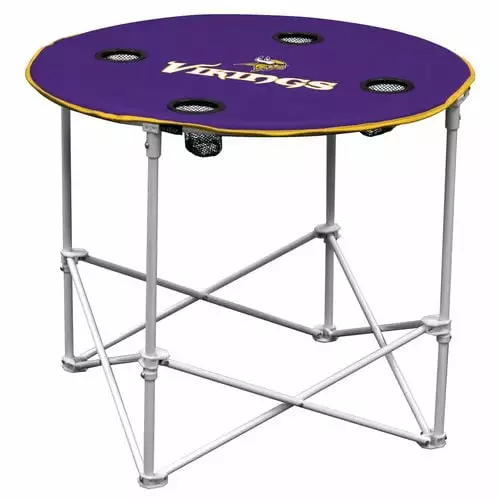 Purple Minnesota Vikings Themed Round Table Fans and Game Rooms