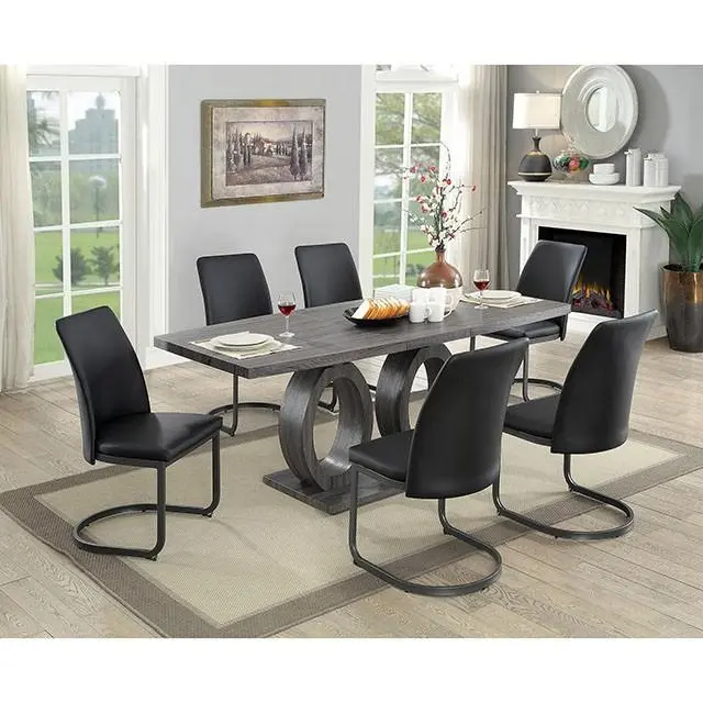 Saskia Gray Modern Dining Table 4-6 People