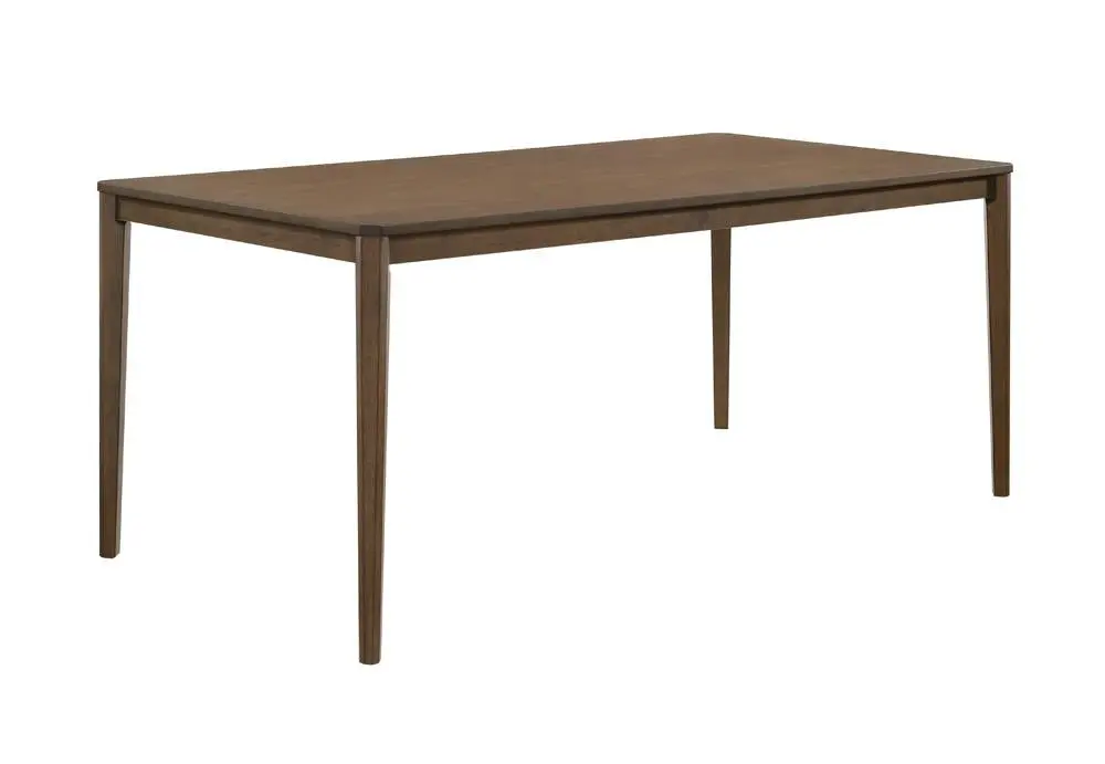 Wethersfield Dining Table Clipped Corner Medium Walnut Finish Modern Design