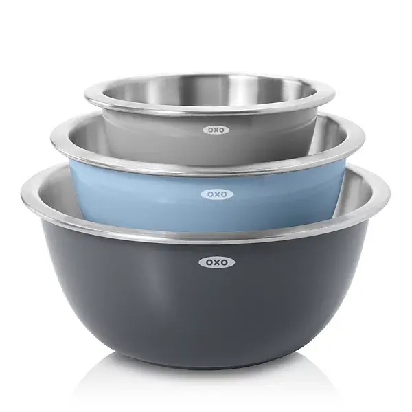 3-Piece Stainless Steel Mixing Bowl Adjust