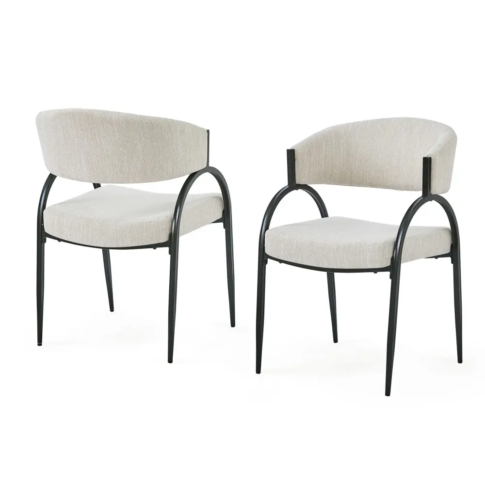 Contemporary Upholstered Dining Chairs Metal Legs place 2)