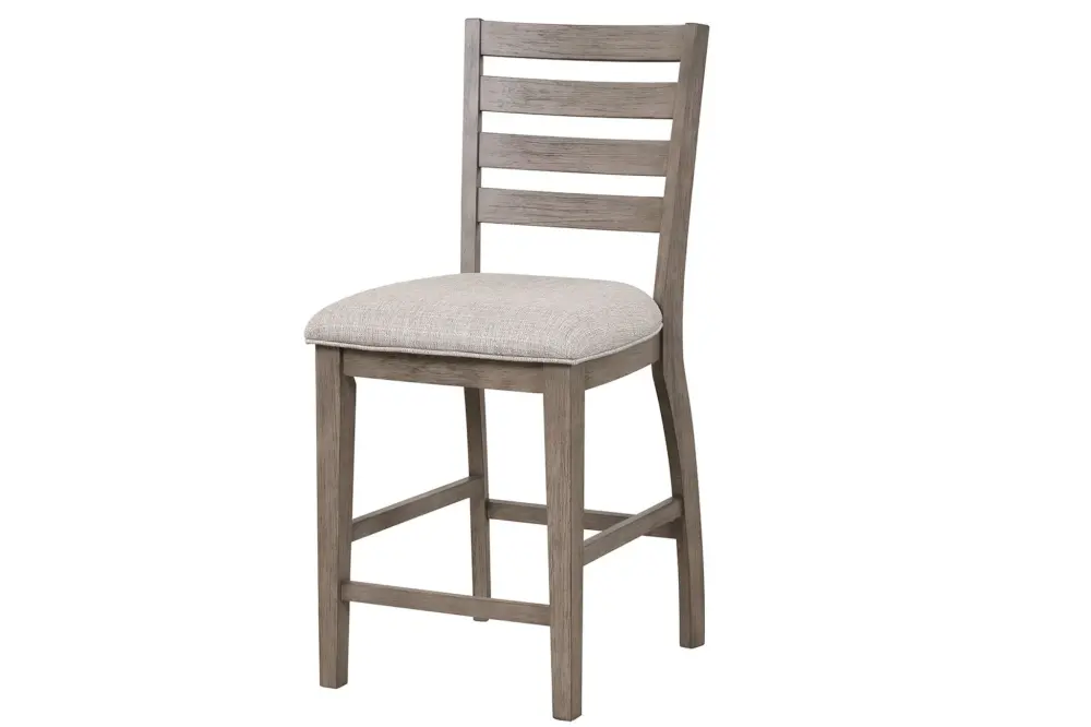 Counter Side Dining Stool Ladder Back adjust 2) - Gray
