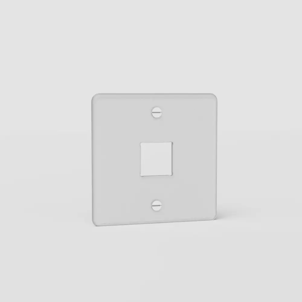 Kew Single Keystone Module Plate - Crystal | White