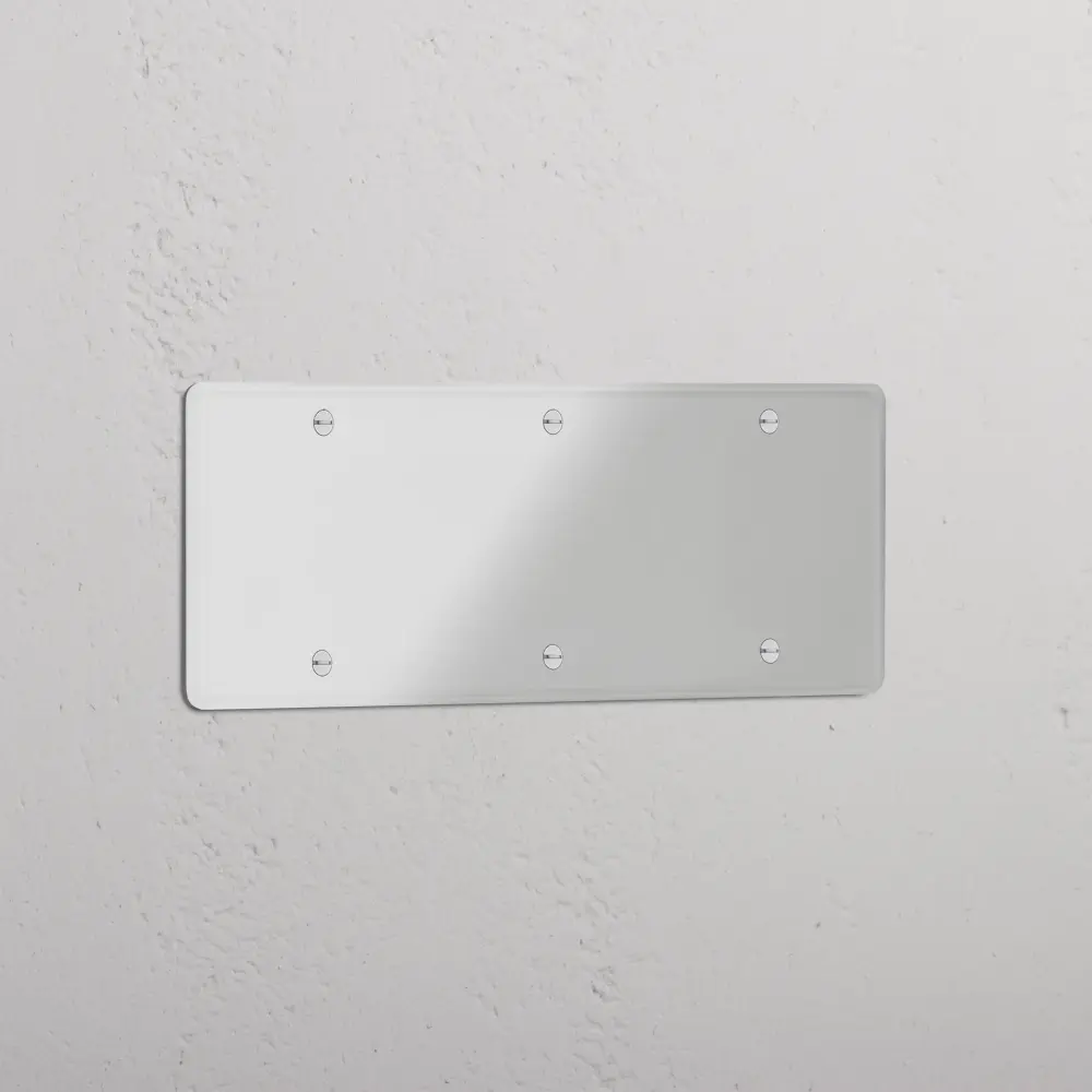 Kew Triple Blank Plate - Clear | Ivory