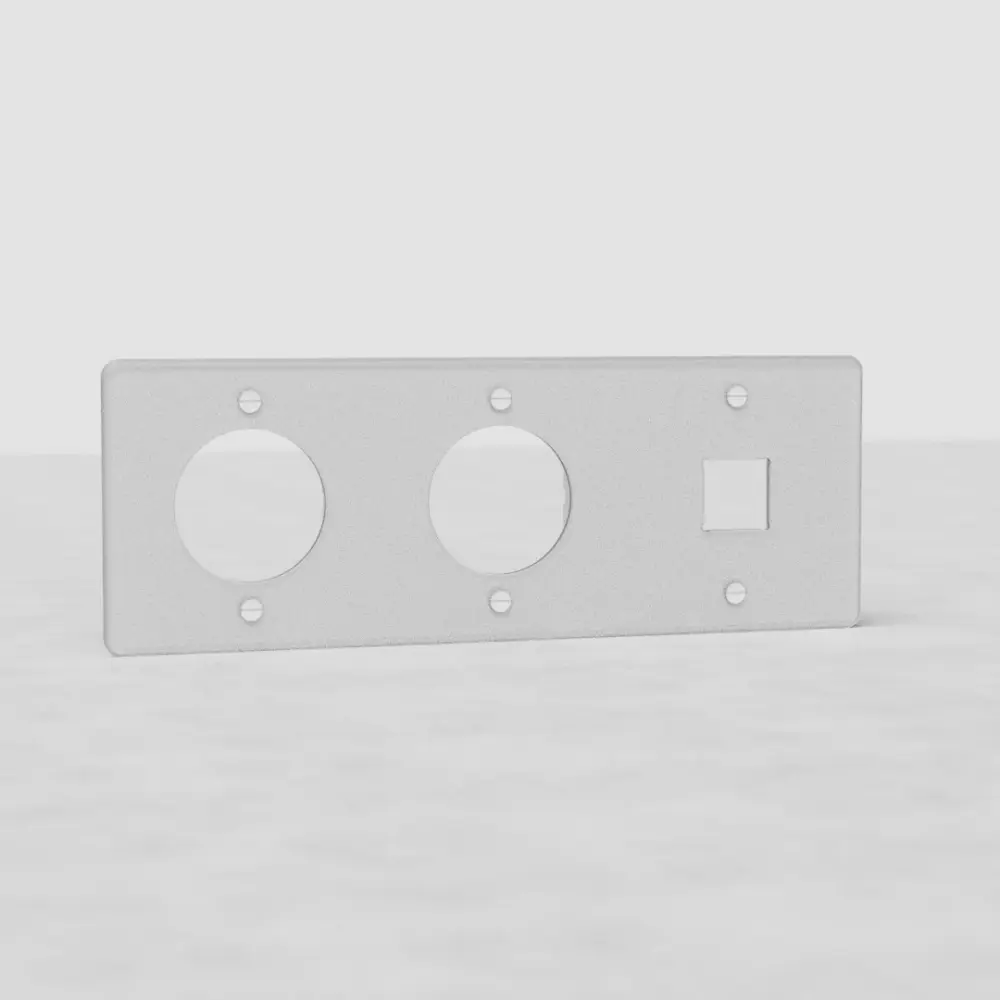 Kew Triple 1x Keystone & 2x Socket Plate - Distinct | White