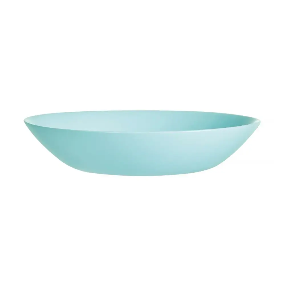 Luminarc deep plate, soup, 20 cm, glass, turquoise, Diwali Portable Turquoise