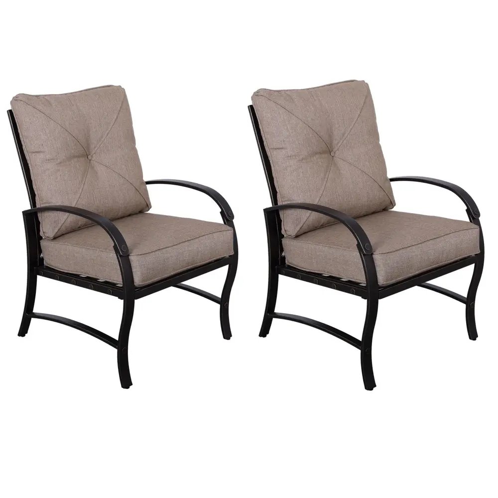 Modern Dining Chair Back And Seat Cushion (Set 2) - Antique Bronze