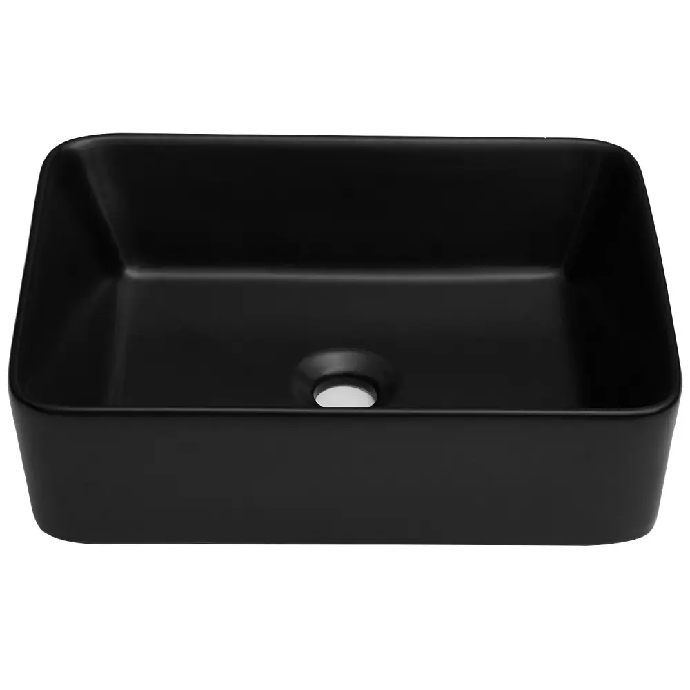 Modern European Design Porcelain Rectangular Vessel Bathroom Sink