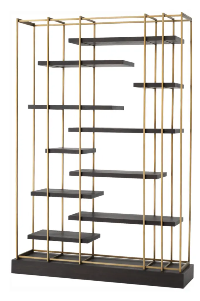 Eichholtz Ward Brass Display Cabinet Vintage Storage