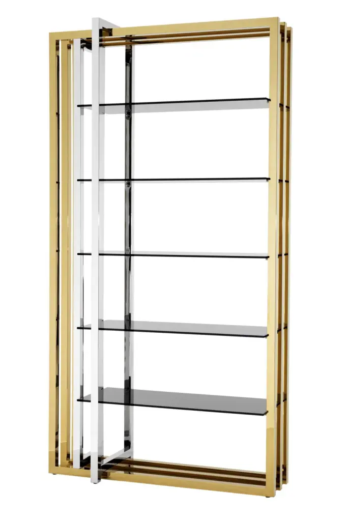 Gold Steel Cabinet Eichholtz Cipriani Luxury Storage Furniture