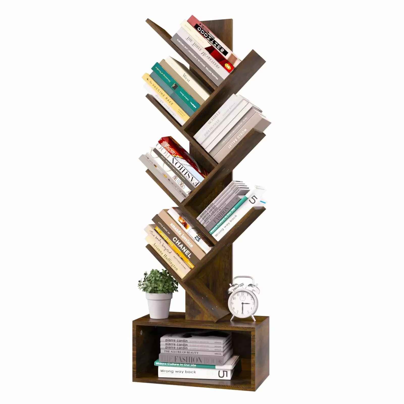 WM Tree Shaped Open Display Stand 6 Levels and Drawers Children's Study Office and Living Room FHWM-C