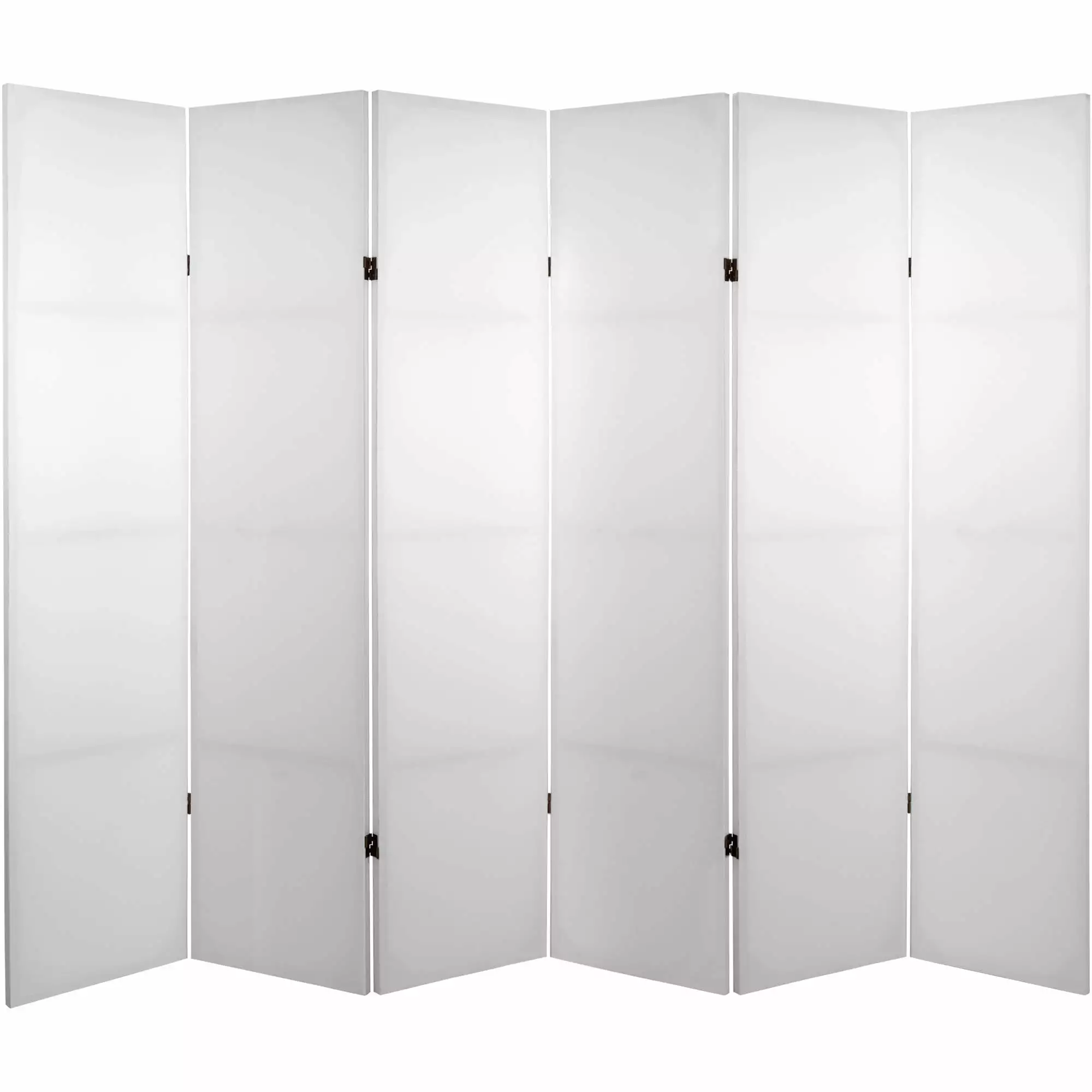 Oriental Furniture 6Ft DIY Canvas Room Divider 6 Panel Customizable Partition Screen
