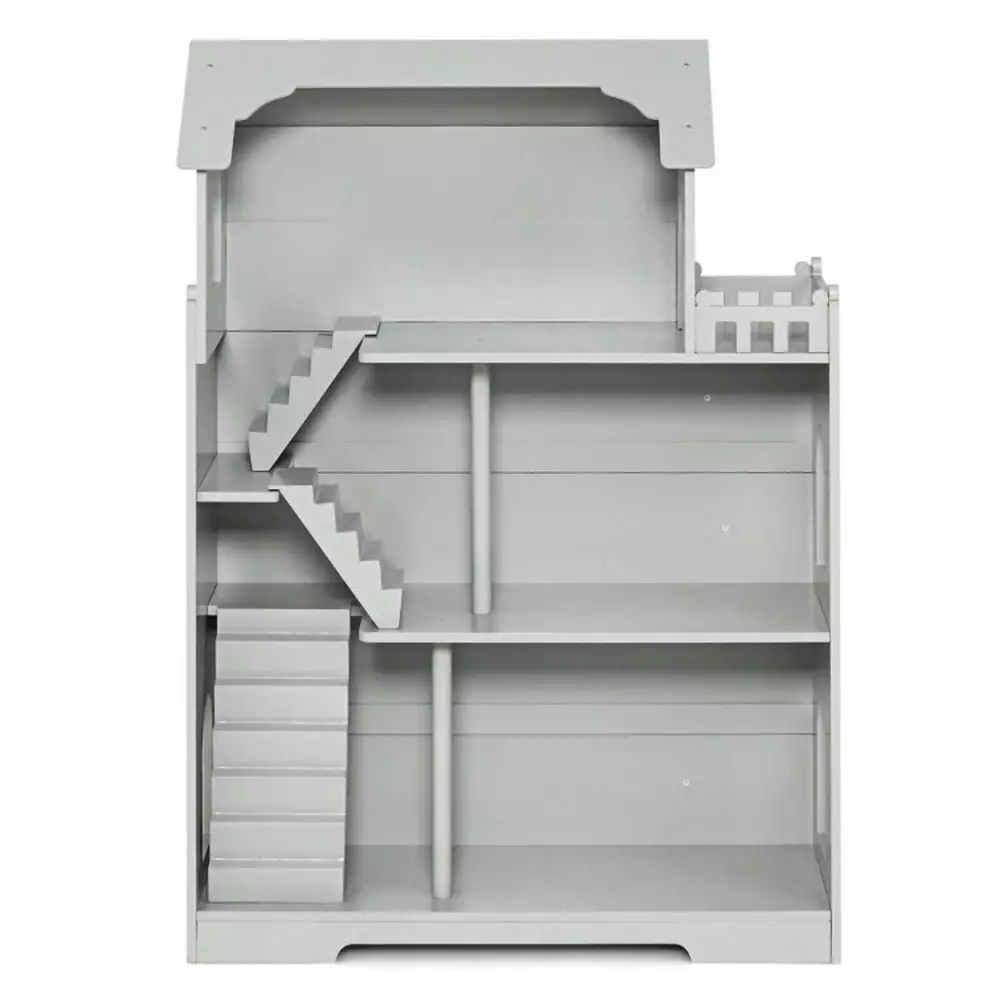 Barara King Kids Storage Unit Bookshelf Toy Storage Organizer Anti-Tip Design Gray