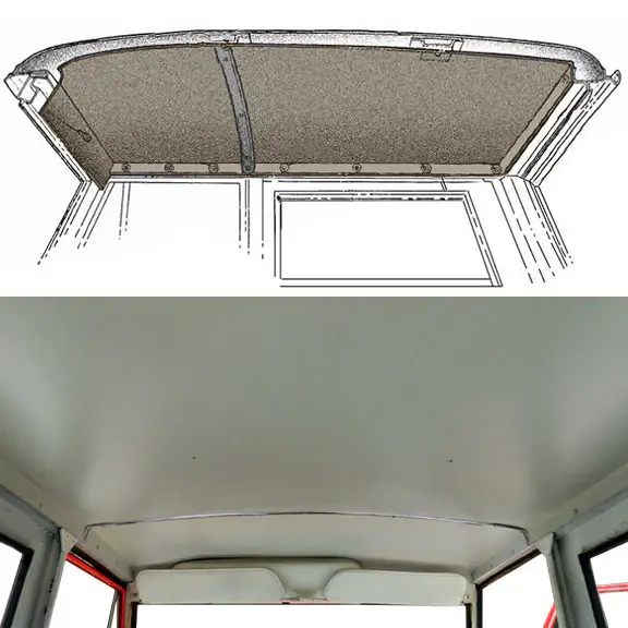 Headliner Vacuum Wipers, Parchment Pearl, 1966-68 Ford Bronco