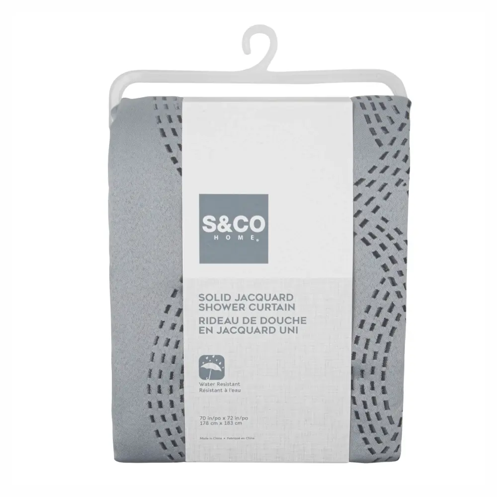 Jaquard Shower Curtain Airy Grey, 70" x 72"