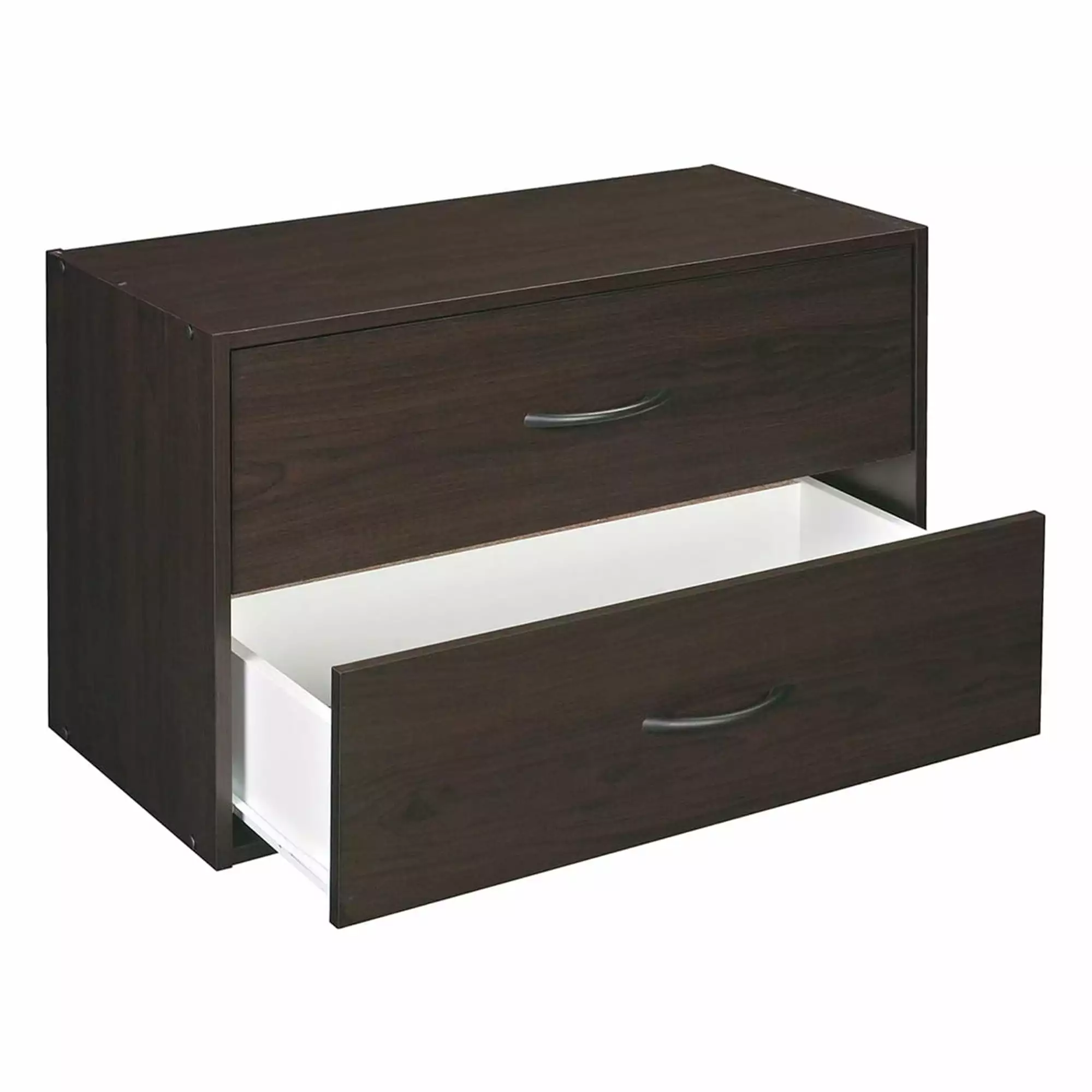 ClosetMaid Stackable 2-Drawer Wooden Horizontal Organizer Espresso Finish