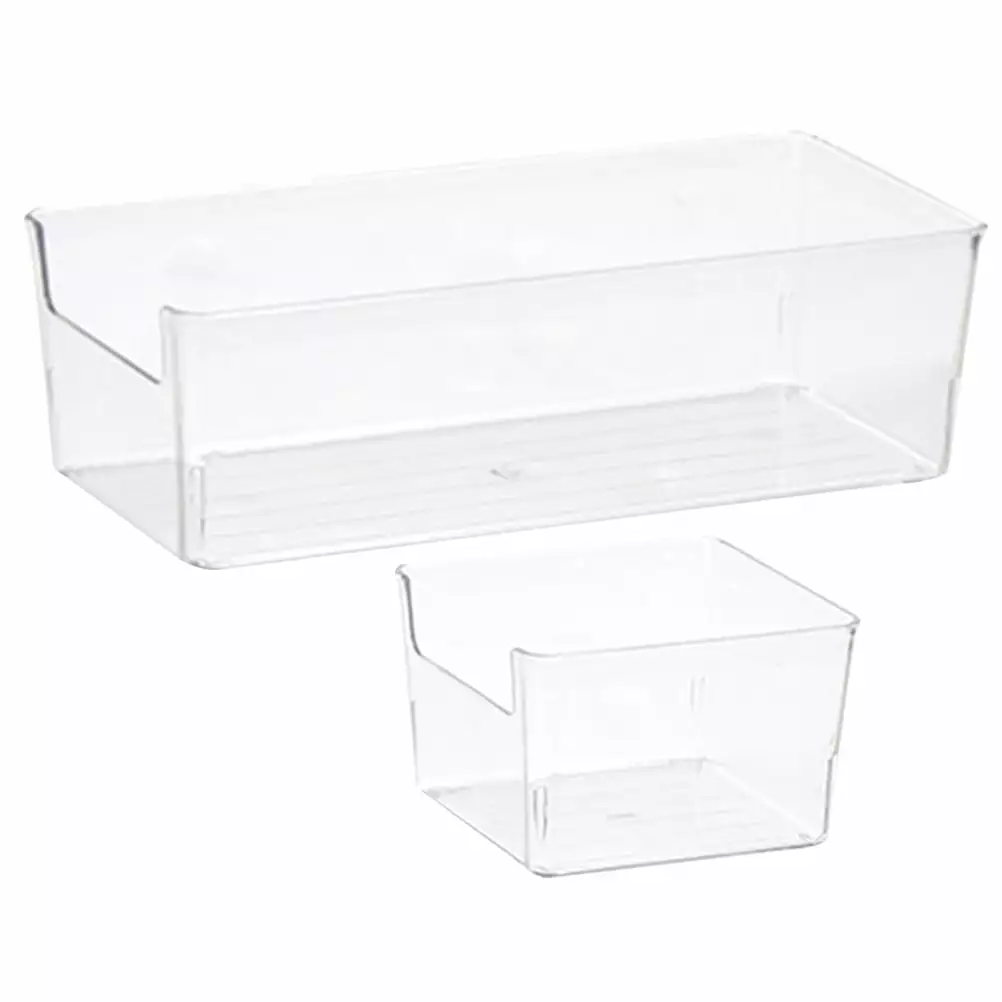 Acrylic Drawer Organizer 2 Pcs Bathroom Trays Clothes Bins Closet Storage KOOL