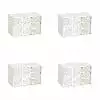 LYCAQL 4pcs Dustproof Nine Cell Small Drawer Storage Box Desk Stationery Jewelry