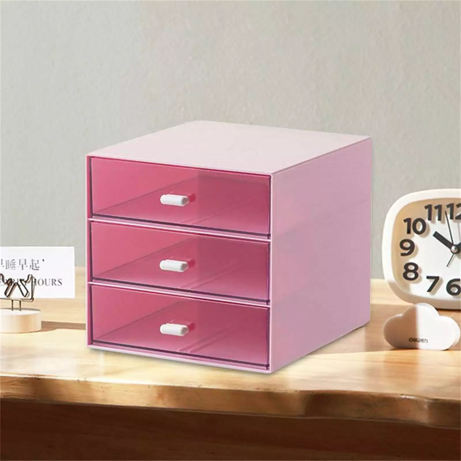 Syinda Desktop Transparent Drawer Storage Box - Overlay Combination Cabinet Study