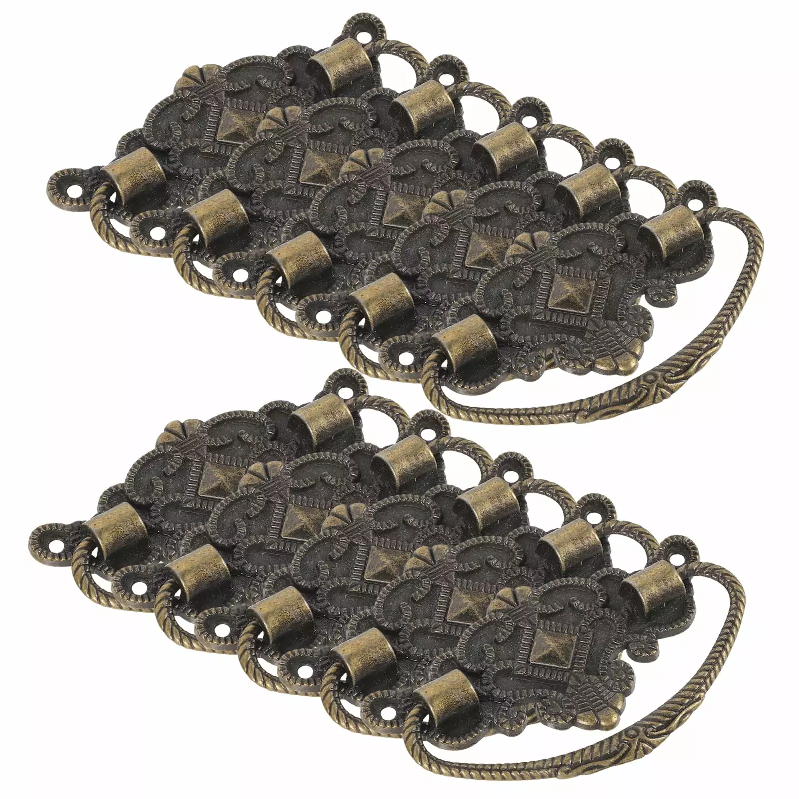 10 Pcs Vintage Decor Drawer Pulls Handles Antique Cupboard Metal Wooden Box Dressing Table KOOL