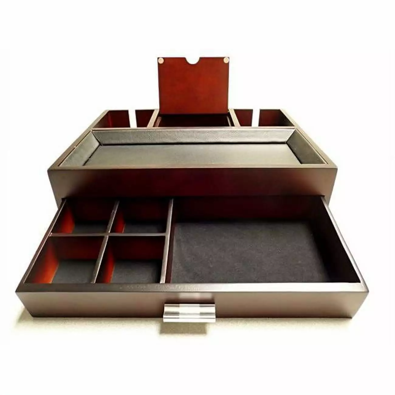 14 1/4 x 11 x 4 1/2 Black Monarch Dresser Valet Jagged Designs