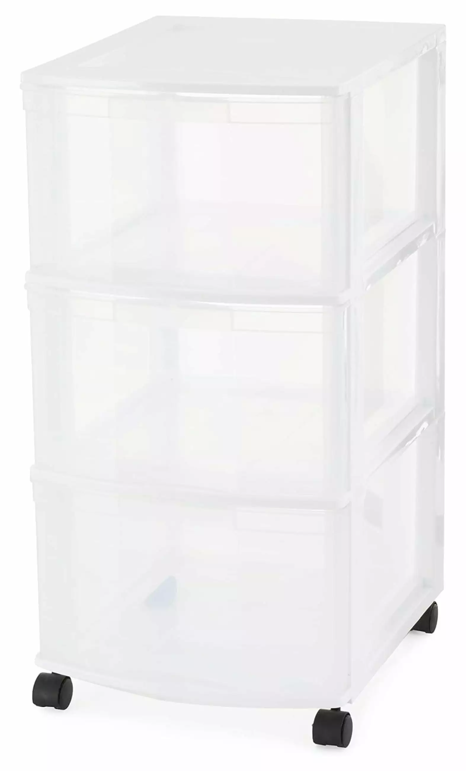 song xiang Timeless 3 Drawer Arranger Cart Plastic Storage Dresser Caster Wheels White